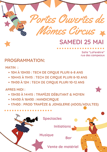 Affiche Mômes Circus Portes Ouvertes 2024